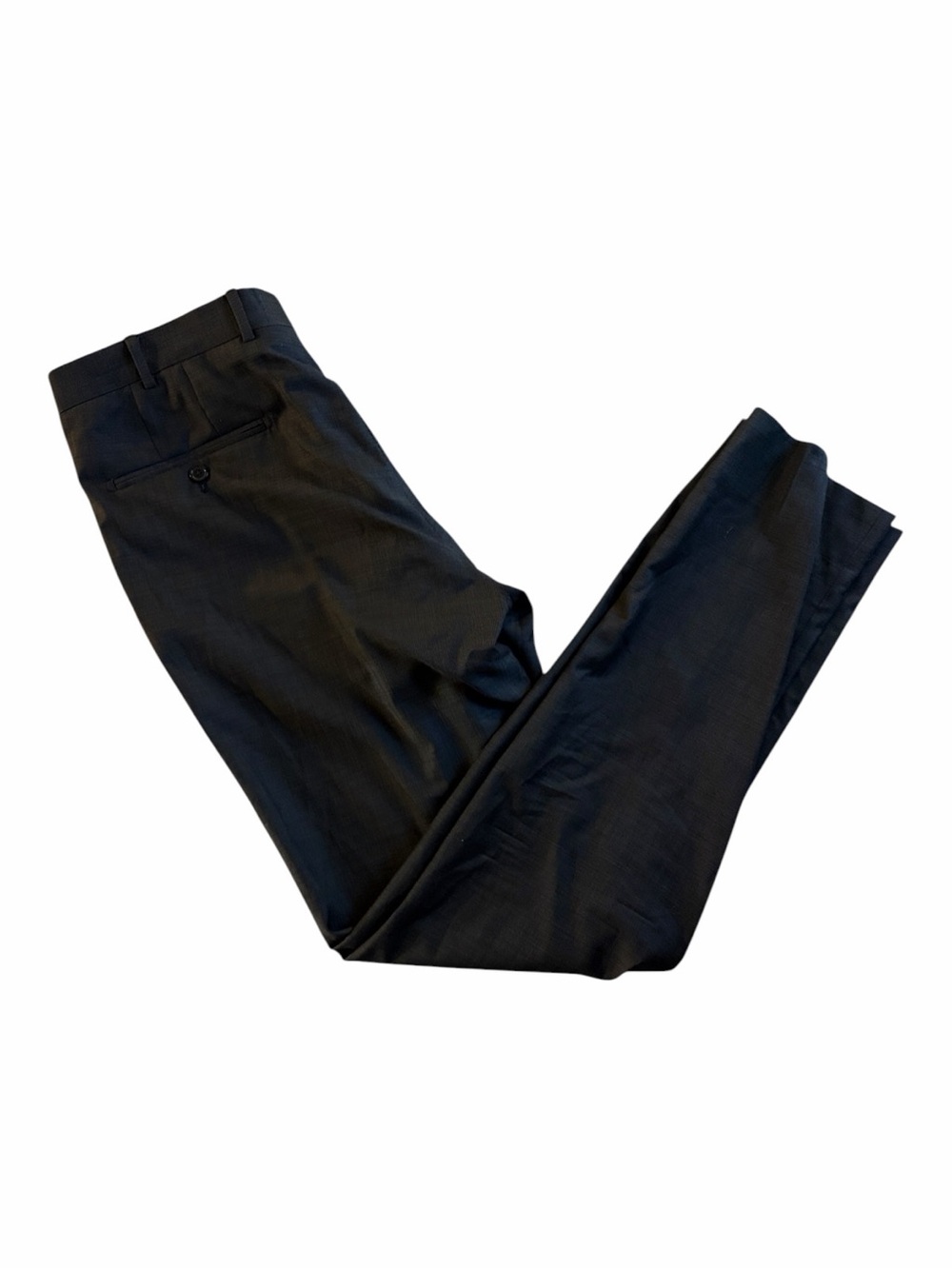Massimo Dutti Men’s Charcoal Dress Pants 34 Flat Front 100% Wool